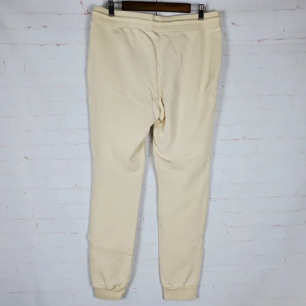 Mate the Label Fleece Front Seam Jogger Size L Bone Pull On Cotton 28